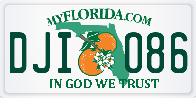 FL license plate DJIO86