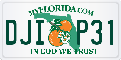 FL license plate DJIP31