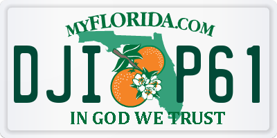 FL license plate DJIP61