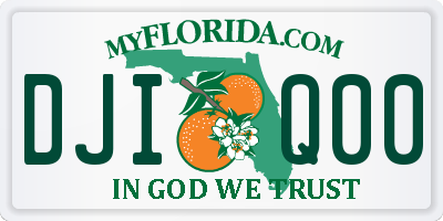 FL license plate DJIQ00