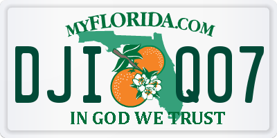 FL license plate DJIQ07