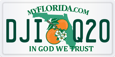 FL license plate DJIQ20