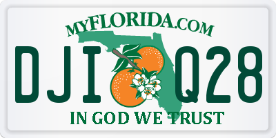 FL license plate DJIQ28