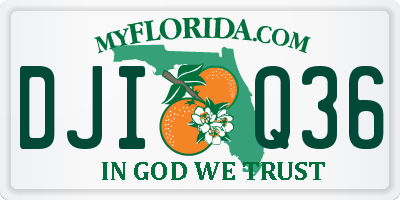 FL license plate DJIQ36