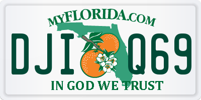 FL license plate DJIQ69