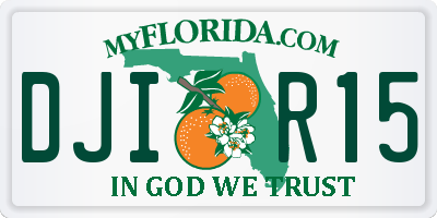 FL license plate DJIR15