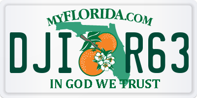FL license plate DJIR63