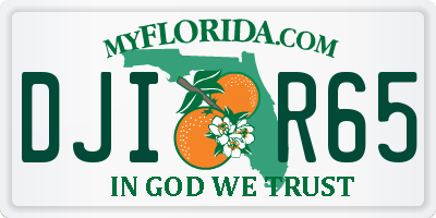 FL license plate DJIR65