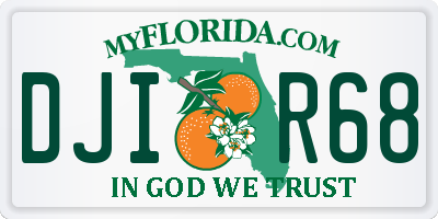 FL license plate DJIR68