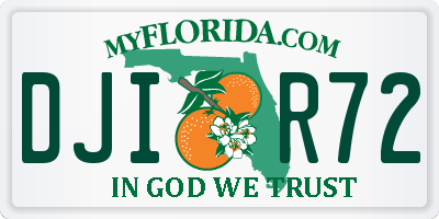 FL license plate DJIR72