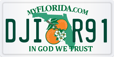 FL license plate DJIR91