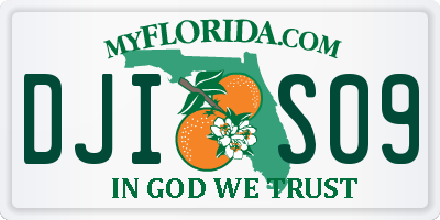 FL license plate DJIS09