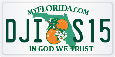 FL license plate DJIS15