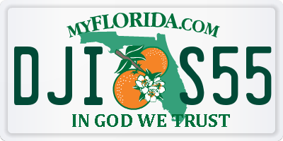 FL license plate DJIS55