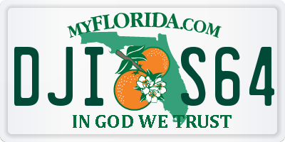 FL license plate DJIS64