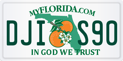 FL license plate DJIS90