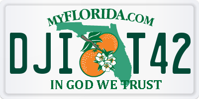 FL license plate DJIT42