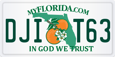 FL license plate DJIT63