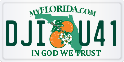 FL license plate DJIU41