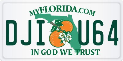 FL license plate DJIU64