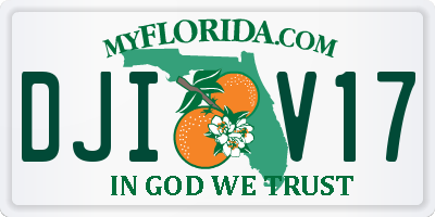 FL license plate DJIV17