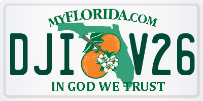 FL license plate DJIV26
