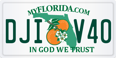FL license plate DJIV40