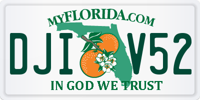 FL license plate DJIV52