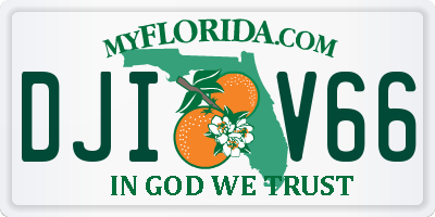 FL license plate DJIV66