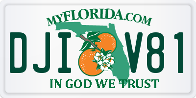 FL license plate DJIV81