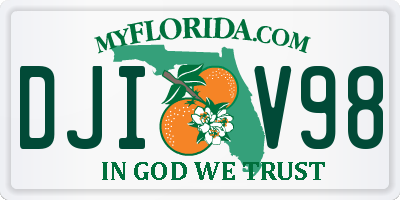 FL license plate DJIV98
