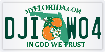 FL license plate DJIW04