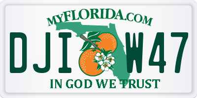 FL license plate DJIW47