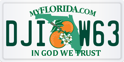 FL license plate DJIW63