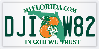FL license plate DJIW82