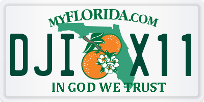 FL license plate DJIX11