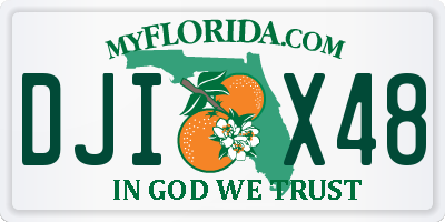 FL license plate DJIX48