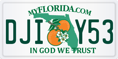 FL license plate DJIY53