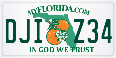 FL license plate DJIZ34