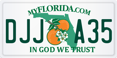 FL license plate DJJA35