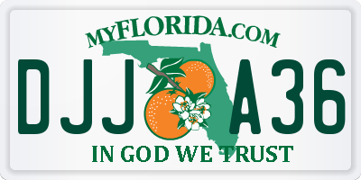 FL license plate DJJA36