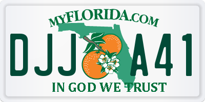 FL license plate DJJA41