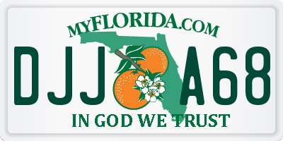 FL license plate DJJA68
