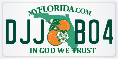FL license plate DJJB04