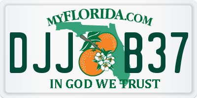 FL license plate DJJB37
