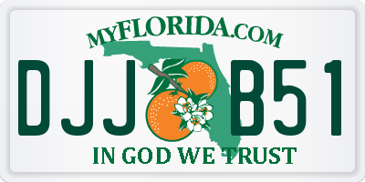 FL license plate DJJB51