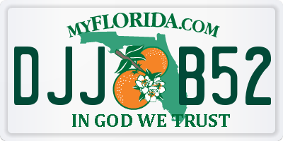 FL license plate DJJB52
