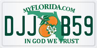 FL license plate DJJB59