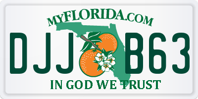 FL license plate DJJB63