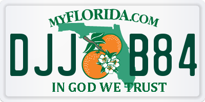 FL license plate DJJB84